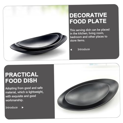 Juego 2 Platos Sushi Melamina Negro miniatura 4