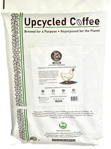 JavaEarth Coffee Bedding for Chickens Loose Upcycled Coffee Grounds Poultry Litter for Coops &...