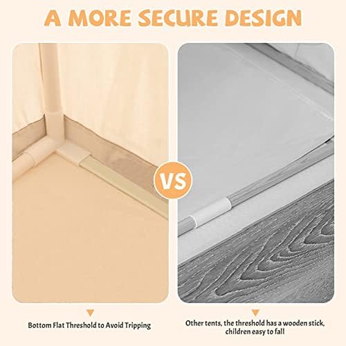INFANS Kids Play Tent with Washable Mat Star Light Windows, Large Playhouse Toys for Children Boys Girls, Indoor Outdoor Princess Tents Castle for Toddlers 2 41mAlGn7k4L. AC