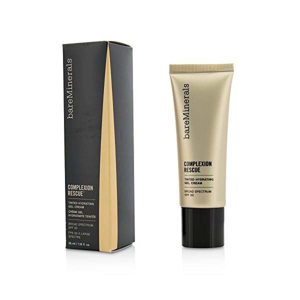 bareMinerals-Complexion-Rescue-Tinted-Hydrating-Gel-Cream-SPF-30-Wheat-45-118-Ounce bareMinerals Complexion Rescue Tinted Moisturizer for Face with SPF 30 + Hyaluronic Acid, Hydrating Tinted Mineral Sunscreen for Face, Skin Tint, Vegan