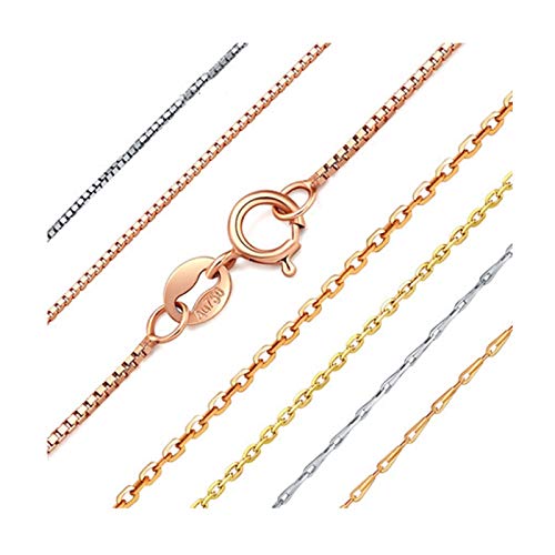 Colliers de chaîne en Or Rose 18K anti-ternissement pour peaux sensibles