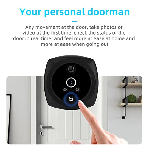 Câmera olho mágico, 4.3in 1080P HD sensor de detecção humana câmera de vídeo de visão noturna campai