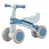 Ride on Toys Toddler Balance Bike for Boys Girls Ages 1 to 3 Years Old Baby Ride on Toys with Soft Seat 4 Wheels No Pedal-Safety Riding with Pedal(Blue,No Music)