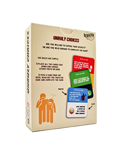Unruly Choices - A Wild Game Of Truth Or Dare Party Game Fun For College, Birthday’s & Games Nights #TOP28