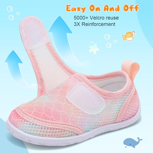 Image of FEETCITY Toddler Water Shoes Boys Girls Swim Shoes Quick Dry Kids Aqua Socks Barefoot for Beach Swimming Pool