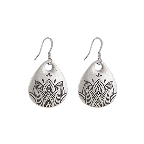 DANFORTH - In Bloom Wire Earrings - Handcrafted Pewter Fashion Earrings For Women - Made In USA