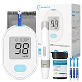 Blood Glucose Monitor Kit, Blood Sugar Testing kit with 50 Blood Sugar Test Strips, 50 Painless 33G Lancets, 1 Blood Glucose Meter, 1 Lancing Device, Medical Accuracy, 5-Second Results, No Coding & Auto Eject, Glucometer Kit for Diabetes Testing for Home/Travel Use