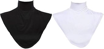 Womens Turtleneck Muslim Modal Fake Collar Hijab Extensions Neck Cover Collar