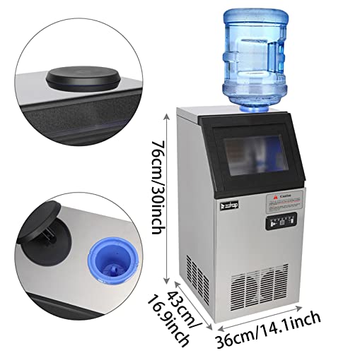 Máquina de Hielo Comercial Acero Inoxidable 110 lbs 24h miniatura 5