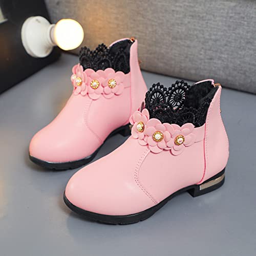 EnJoCho Toddler Girl Short Boots Rubber Sole for Girls Big Kid Children Cute Cartoon Waterproof and Non Slip Rain Boots4