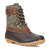 JBU by Jambu Women's Windsor Waterproof Mid Calf Boot, Army Green/Brown, 7.5