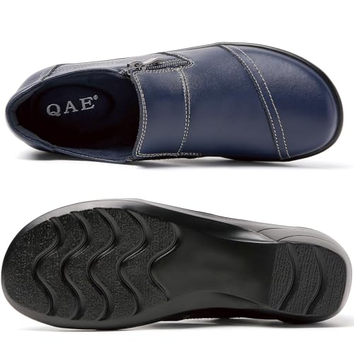 Image of QAE Loafers for Women Comfortable Loafers Slip-Ons Dress Shoes for Women Business Casual Work Office Shoes Women's Orthopedic Walking Shoes