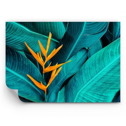 ARTTOR Papel pintado de papel no tejido Standard - Flores Tropicales Hojas - 100x70 cm - Fotomurales XXL Moderna Decorativos Murales Papel tapiz fotográfico Dormitorio Para la sala - WF1AA100x70-5116