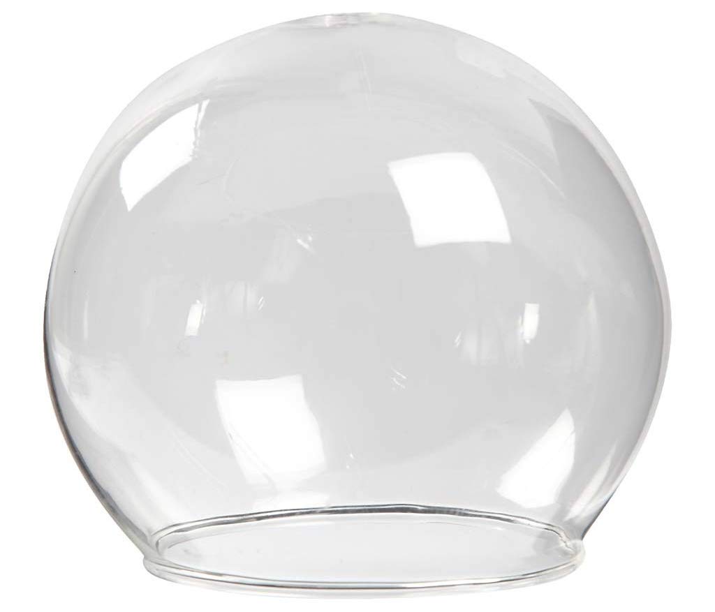 Clear Glass Baseless Hanging Bauble, dia. 8 cm, hole size 5 cm, transparent, 4 pc/ 1 pack