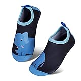 Kyopp Badeschuhe Kinder Wasserschuhe Mädchen Jungen Aqua Barfuss Non-Slip für Meer Schwimm Surf Strand Baby(Aktualisierte-Elefant-Papa 22/23 EU)