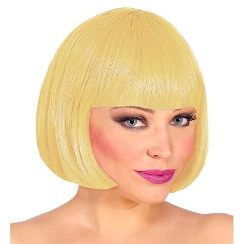 Widmann 09751 - Parrucca Lou Lou Adulto Donna, Anni '20, Anni '30, Ballerina, Discoteca, Favole, Carnevale, Colore Biondo
