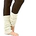 TeeHee Fashion Cute Cable Knit Leg Warmers 4 pairs with Gift Box Lace Crechet 80s Vintage Socks Girls (Assorted A)