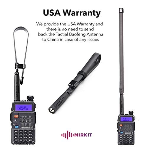 Mirkit Foldable Tactical Antenna 18.7 Inch With Sma-Female Connector, Dual Band Vhf/Uhf (136-174Mhz, 400-480Mhz) For: Uv-5R, Uv-82, Bf-F8Hp, Uv-5R V2+ Plus, Bf-F9 V2+ Two Way Radios #TOP2