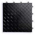 RaceDeck Diamond Plate Design, Durable Interlocking Modular Garage Flooring Tile (12 Pack), Black