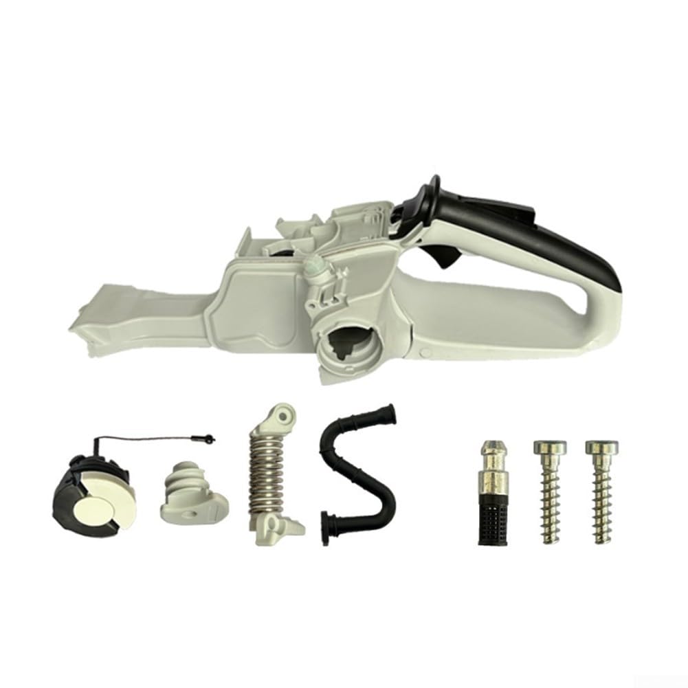 Kit de tanque de combustible con mango trasero de motosierra compatible con modelos MS291 MS271 MS261 C, piezas de repuesto a prueba de fugas con tubo de filtro de tapa y tornillos para una