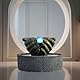 Zen Light Zen Zimmerbrunnen Authentisch und symbolisch Buntes LED-Licht, Entspannendes Dekorationsobjekt, Geschenkidee, Tischbrunnen Meditation, Dia30, H19cm - Lhassa