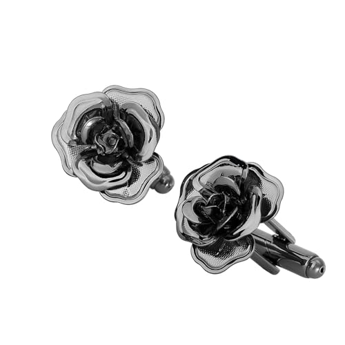 Premium Copper French Inspired Cufflinks Featuring Rose Pattern Comfort Fit Perfect for Business Occasions Rose Pattern Cufflink