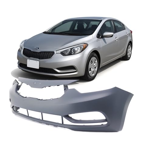 Image of FitParts Compatible with Kia Forte 2014-2016 Front Bumper Cover | Primed, Without Parking Sensor Holes, Sedan /Hatchback, Ready to Paint, OEM 86511A7000, KI1000163
