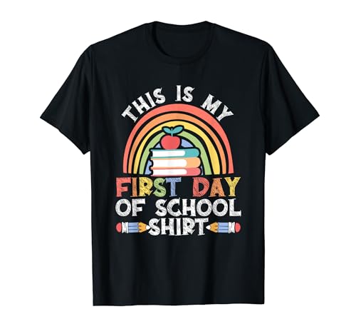 T-shirt humoristique « This Is My First Day Of School » pour enseignants et étudiants T-Shirt