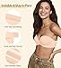 ZYQEXA Strapless Bras for Women with Support - Womens Underwire Push Up Plunge Halter Racerback Bralette Full Coverage Seamless Non Slip Workout Sexy Tshirt Convertible Bra, Nude, 36B