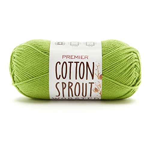 Premier Cotton Sprout Worsted Lime para tejer ropa de verano y amigurumis 2