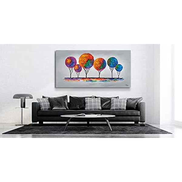 Monica Mirafiori I 100% handgeschilderd I schilderij Lemon Tree 100x50cm | schilderij handgeschilderd | acrylschilderij | zeer grote acrylafbeelding I moderne kunst I kunstafbeeldingen