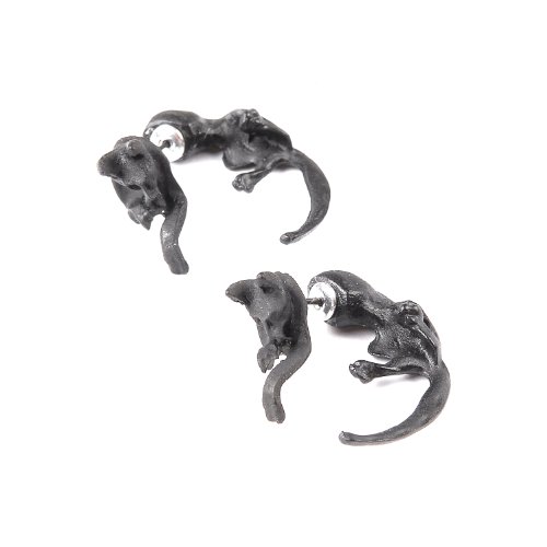 tinxi® 2x Boucle d'oreille design de chat boucle d'oreilles pendant d'oreilles style gothique et punk