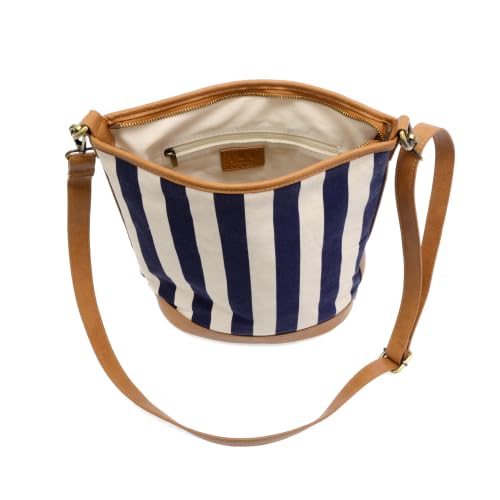 Joy Susan Women's Fashion Purse Awning Stripe Bucket Canvas Bag Hand Bag4