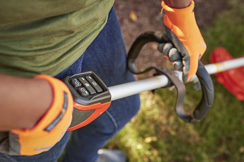 Image of Husqvarna 220iL Cordless String Trimmer with 4 Ah Battery and Charger, 16-Inch Straight Shaft Electric Weed Eater with Dual-Direction Trimmer Head to Change Cutting Direction
