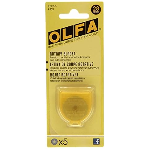 Olfa 28mm Rotary Cutter Replacement Blade Pack of 5 Cover
