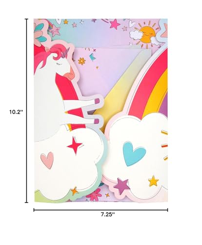 92 Piece Unicorn Stationery Set for Kids, Girls, with 60 Stationery Sheets, 30 Envelopes, Pocket Folder, Sticker Sheet (7.25 x 10.2 In) - Image 10