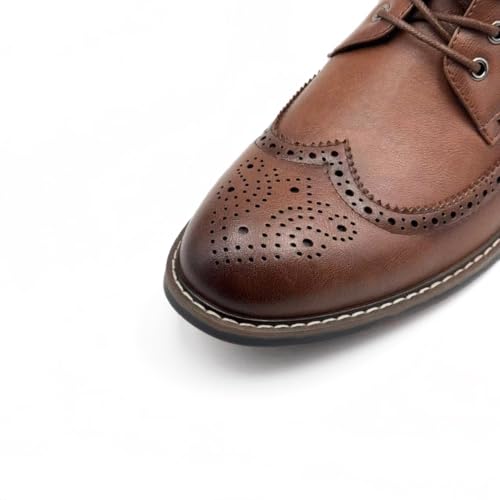 Finishing & Sewing Herrenstiefel mit Flügelspitze, klassischer Brogue-Stil, Oxford-Schnürstiefel – Bild 6