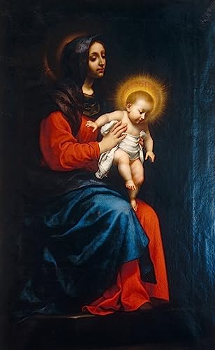 Graffiti Art Mural Dame à l'enfant Carlo Dolci : Dites adieu aux murs vides