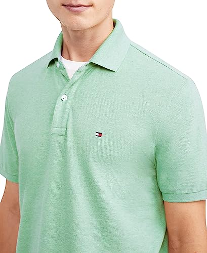 Image of Tommy Hilfiger Mens Short Sleeve Cotton Pique Polo Shirt in Regular Fit