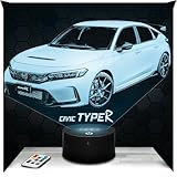 civic type r fk8 😍【PERSONALIZA TU LÁMPARA 3D EN UNOS POCOS CLICS】: Elige el tamaño A5 (pequeño) o A4 (grande) y elige tu base de luz entre todos nuestros modelos