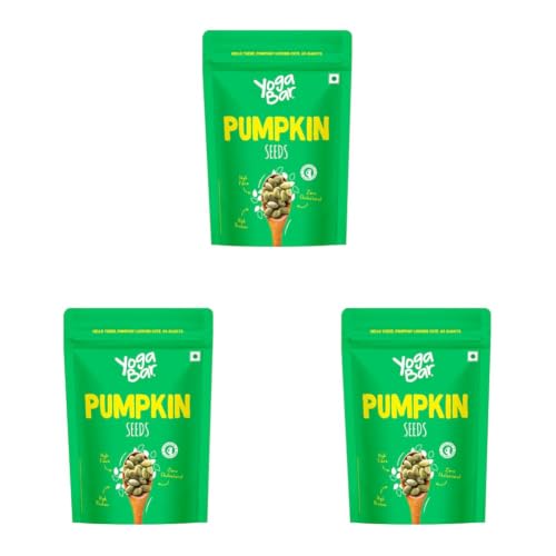 Image of Yogabar Pumpkin Seeds Unroasted Rich in Protein and Fiber Superfood - 500g - Pumpkin Seeds for Eating (Pack of 3)