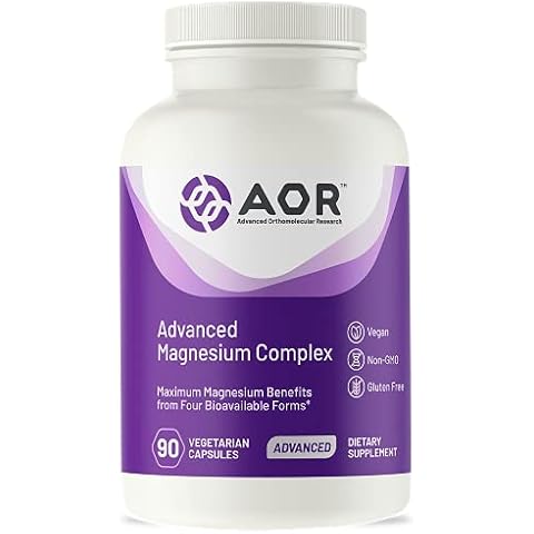 AOR, Advanced Magnesium Complex, Dietary Supplement, Promotes Bone and Cardiovascular Health, Muscle and Nerve Function, 90 Capsules (90 Servings) Cover