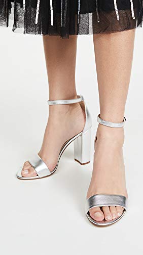 Sam Edelman Women's Yaro Heeled Sandal Soft Silver/Metallic Leather 9 Medium Us #TOP2