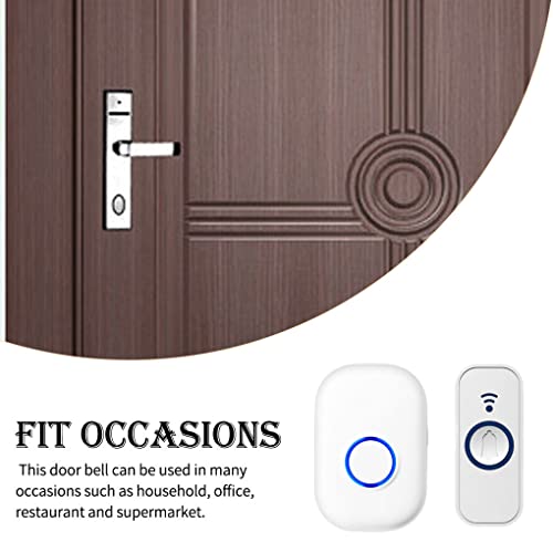 AIXXCUVQ Campainha sem fio inteligente plugue UE campainha de volume ajustável campainha de boas-vin