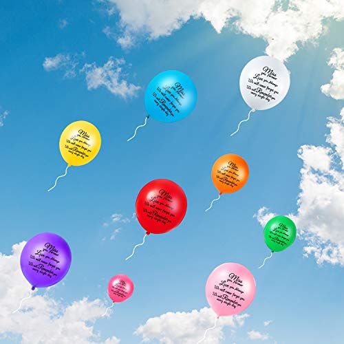 36 Pieces Colorful Release Memorial Balloons Remembrance Funeral Balloons With 2 Pieces White Ribbons For Celebration Of Life, Balloon Release, Funeral Decoration #TOP5