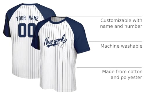 Image of ANTKING T-Shirt Custom Name Number Crewneck Short Sleeve for Men Youth Gifts