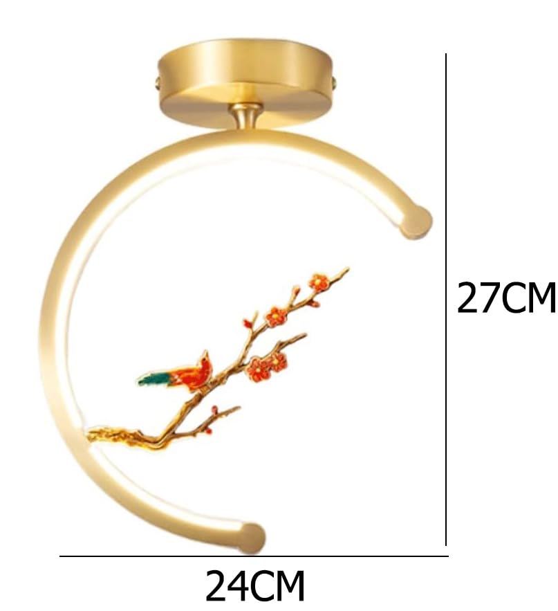Éclair de plafond en or semi-flush pour illuminer les pièces sombres