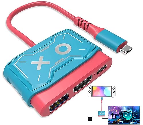 Fiaster �X�C�b�` �h�b�N HDMI �ϊ��A�_�v�^�[ HDMI USB3.0 Type C USB C �X�C�b�` �h�b�N 4K 1080P�𑜓x HD�ϊ� TV���[�h ���^ ���@�\ �x���Ȃ� �R���p�N�g �e���r�ڑ��o�� �m�[�g�p�\�R�� �^�u���b�g �X