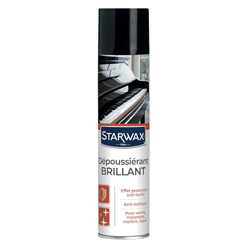 STARWAX - Dépoussiérant Brillant - Effet Protecteur Anti-Tache - Antistatique - Pour Vernis, Mélaminé, Marbre, Laque - Propreté et Brillant pour Surfaces Lisses - Fabriqué en France - 400 ml