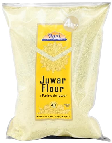Rani Juwar (Sorghum) Flour 64oz (4lbs) 1.81kg Bulk ~ All Natural, Salt-Free | Vegan | No Colors | Gluten Friendly | Non-GMO | Kosher | Indian Origin